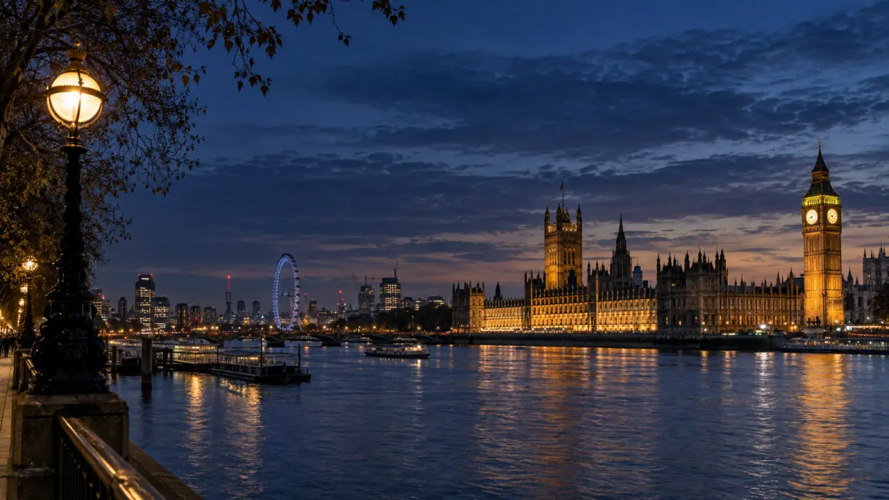 Panorama de Londres au crépuscule